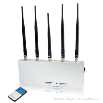 5 Bands GSM 3G CDMA Cell Phone Jammers with Remote Control